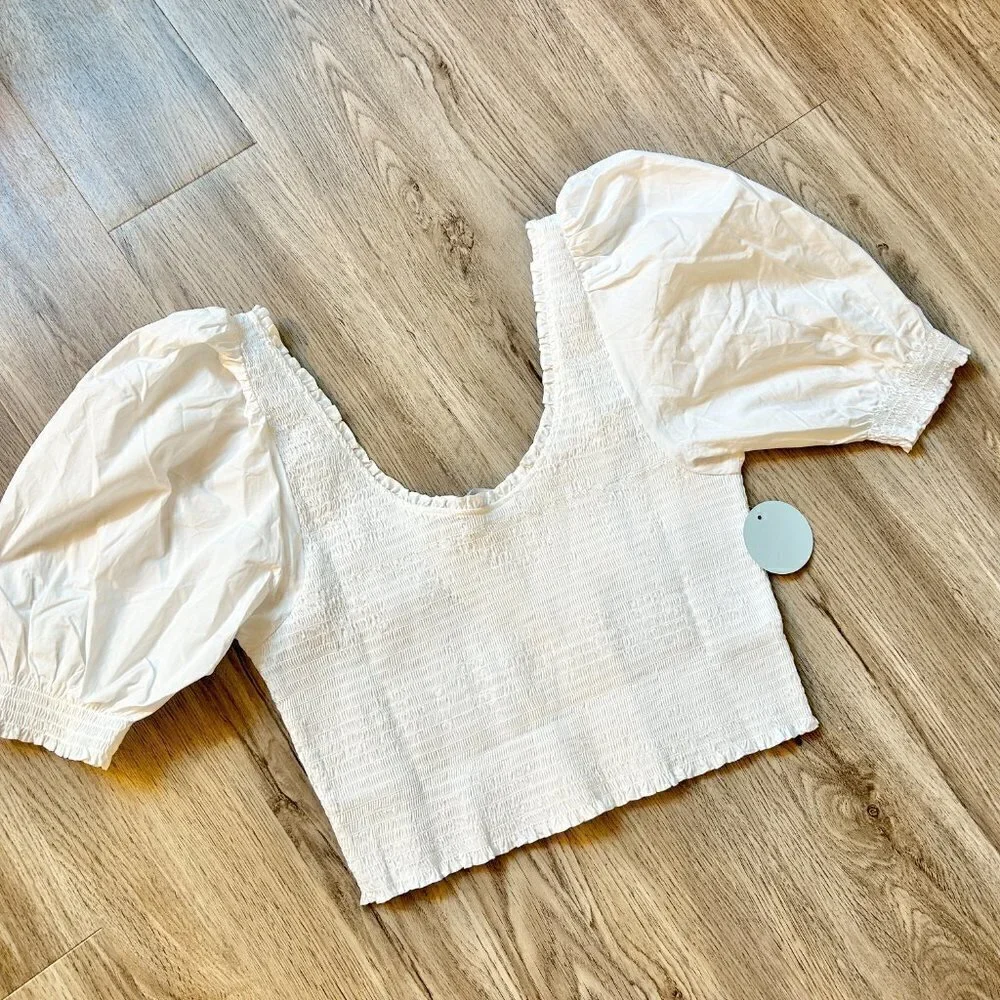 Hill House The Aiko Nap Top in White Size XXL NWT